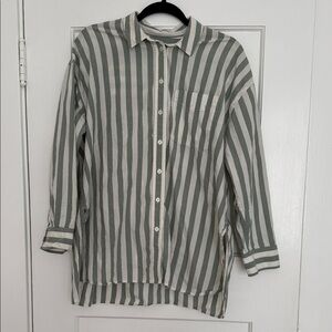 Striped Button-Up Shirt